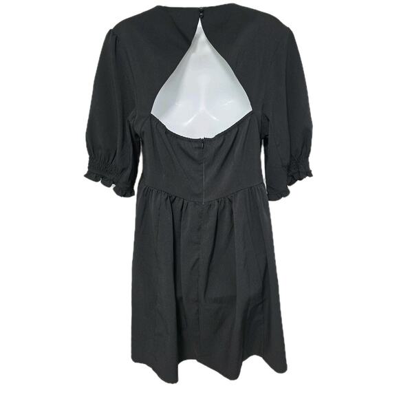 Disturbia Divination Textured Mini Dress US 10 UK 14 Goth Witch Babydoll Deep V - Picture 3 of 8